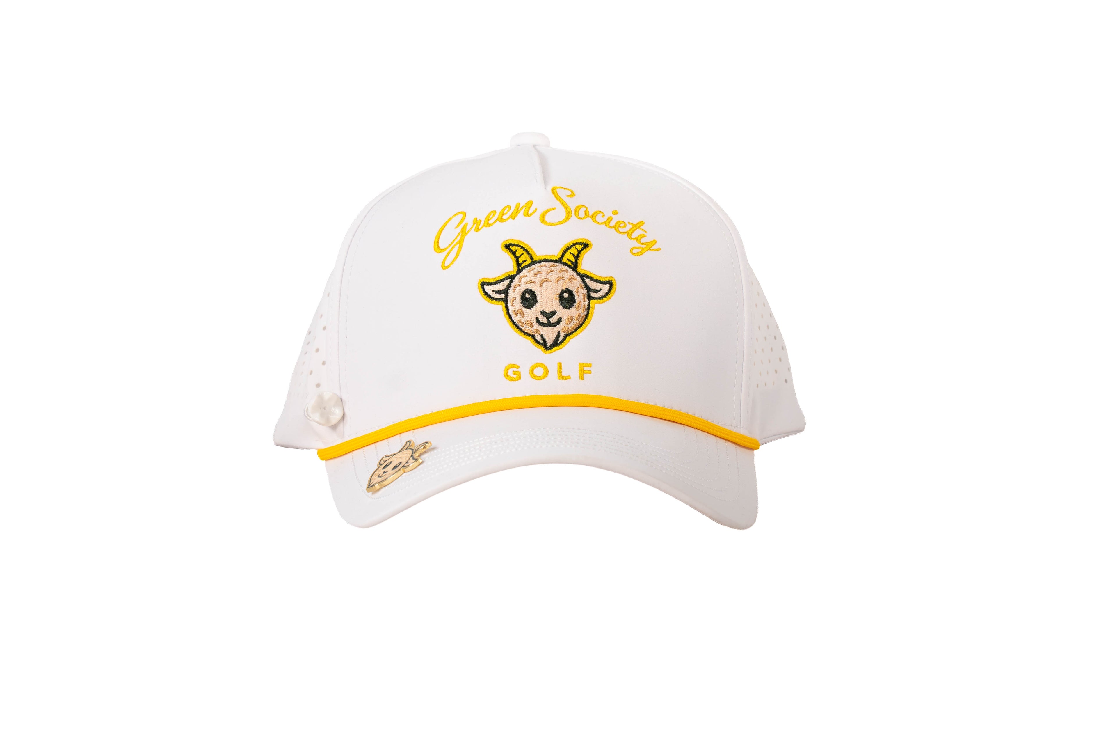 Green Society Golf Hat - White